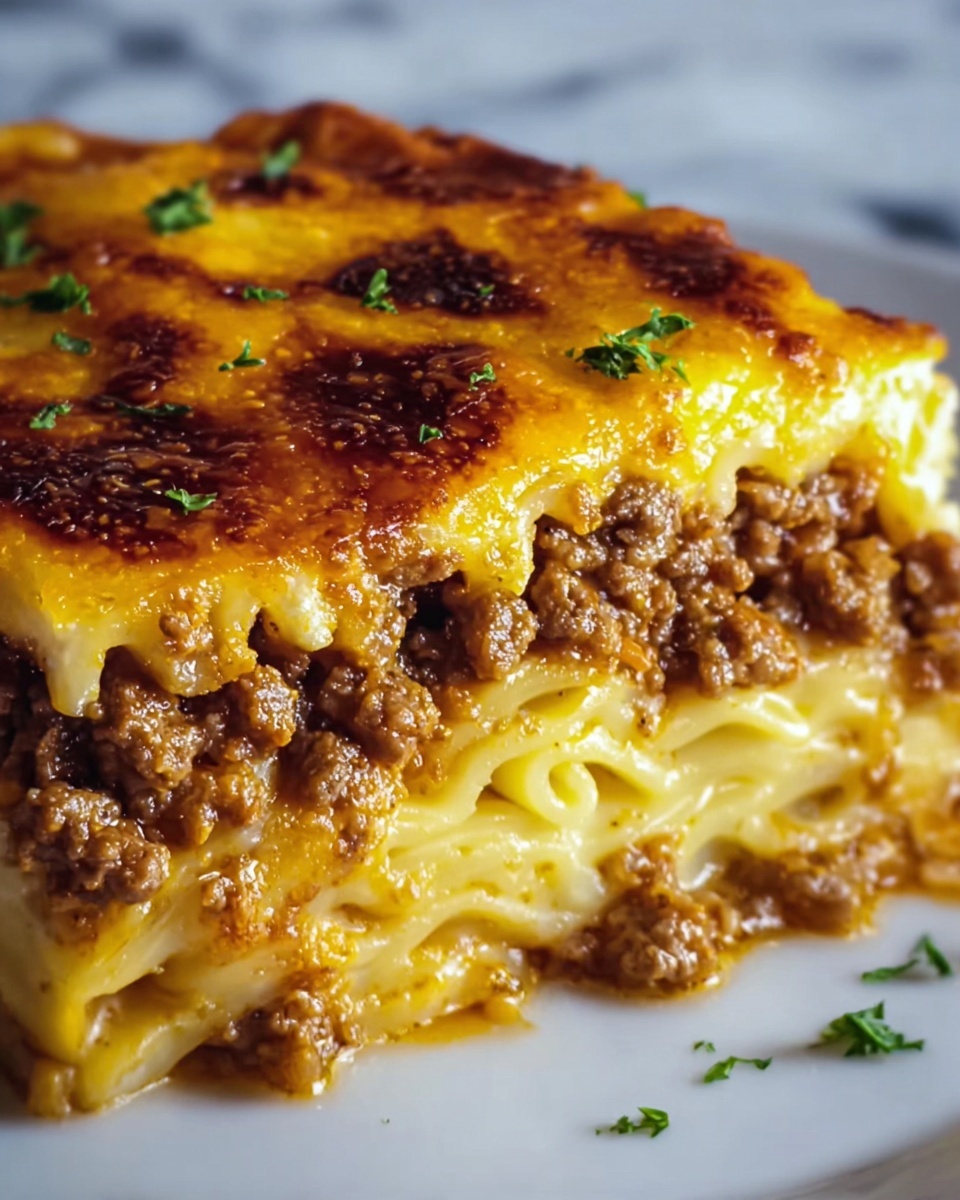 Mac and Cheese Meatloaf Casserole Recipe - Recipe Image