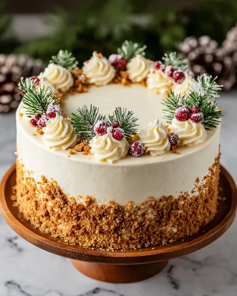 Christmas Spice Cake with Eggnog Buttercream Recipe - Recipe Image