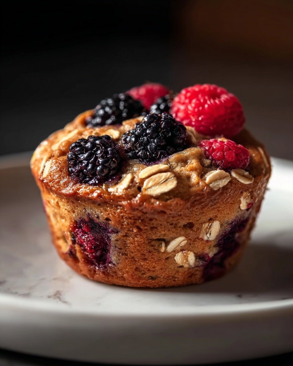 Healthy Berry Oatmeal Protein Muffins Recipe - Recipe Image
