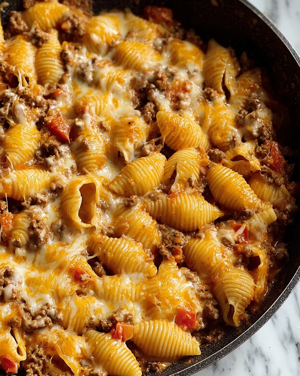 One-Pot Cheesy Taco Pasta Recipe - Recipe Image