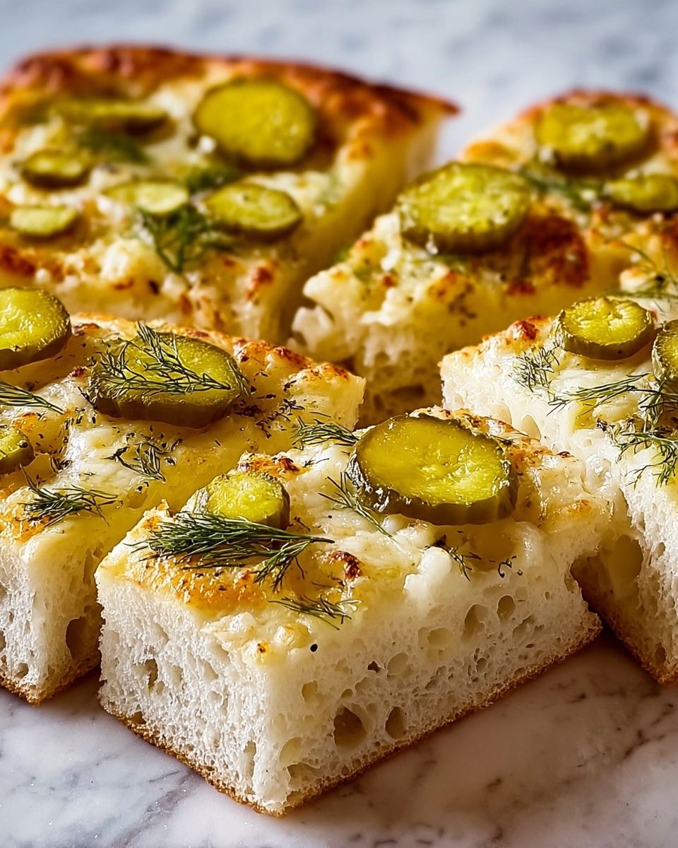 Dill Pickle Focaccia Bread Recipe - Recipe Image