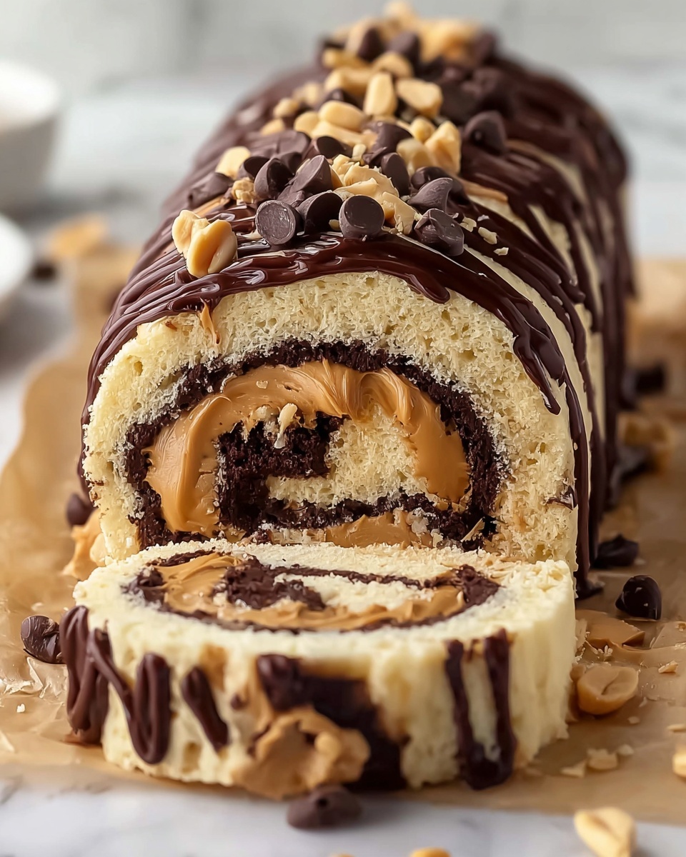 Chocolate Peanut Butter Dream Roll Recipe - Recipe Image