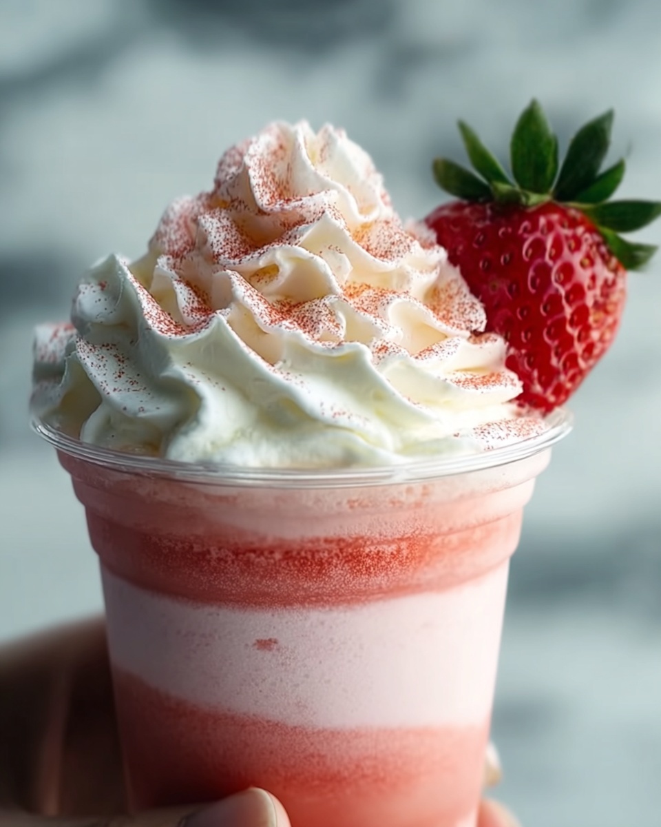 Strawberries & Cream Frappuccino Recipe - Recipe Image