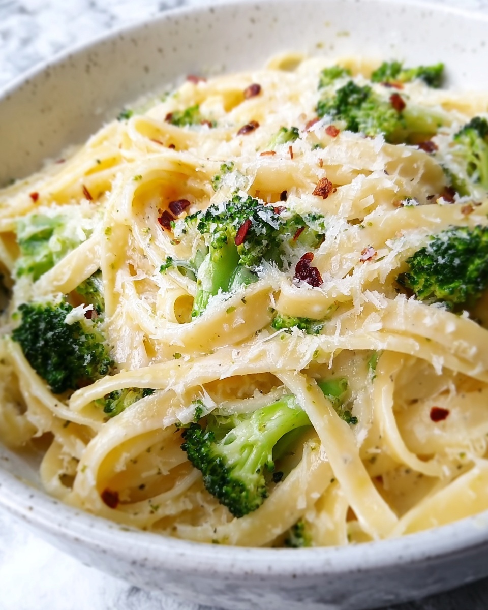 Easy One-Pot Garlic Butter Broccoli Pasta Recipe - Recipe Image
