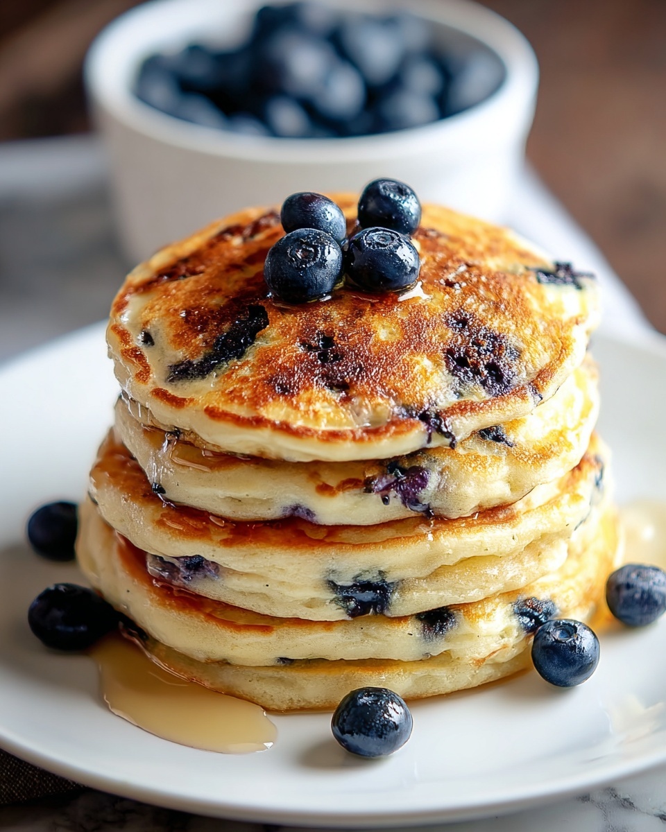 Greek Yogurt Pancakes with Blueberries Recipe - Recipe Image