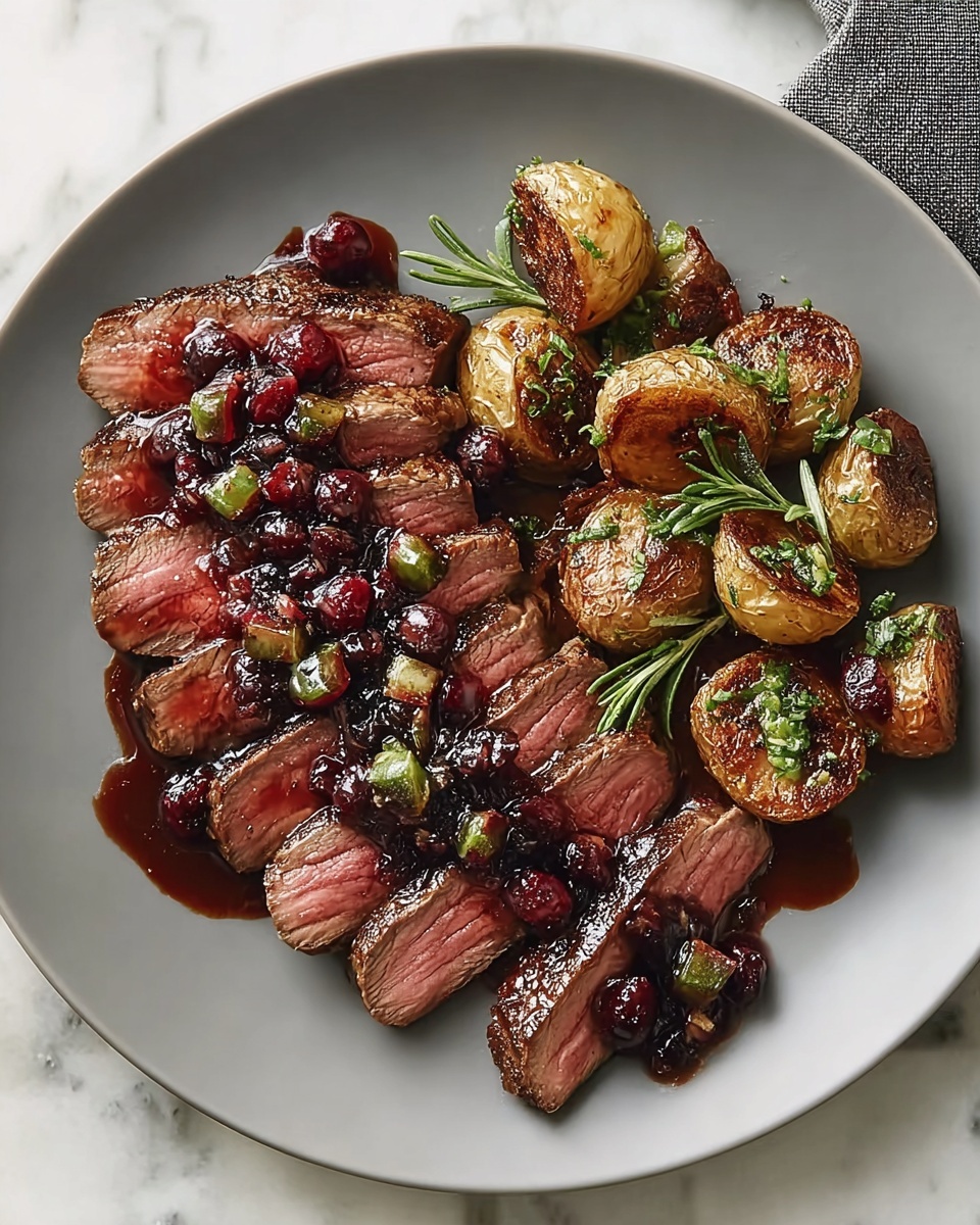 Cherry-Balsamic Sirloin Recipe - Recipe Image