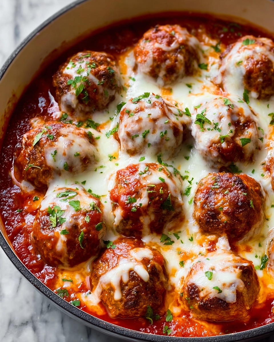 Meatballs Parmesan Casserole Recipe - Recipe Image