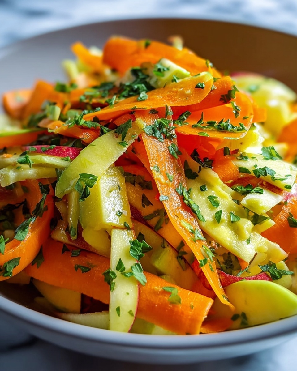 Crunchy Apple & Carrot Salad with Creamy Citrus Dressing Recipe - Recipe Image