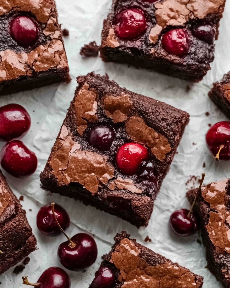 Roasted Chocolate Cherry Brownies Recipe - Recipe Image