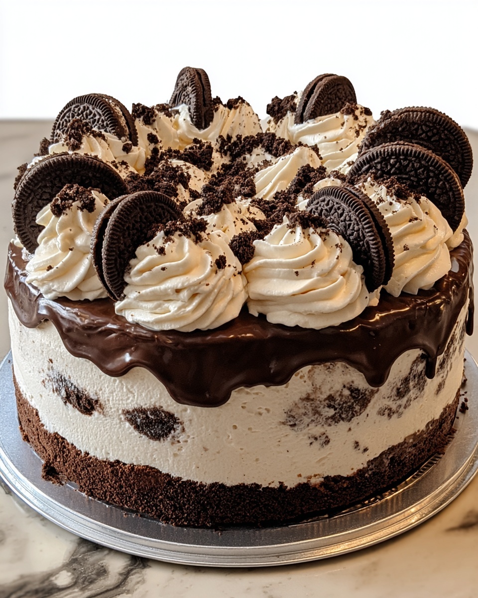 Oreo Ice Cream Sandwich Cake Recipe - Recipe Image