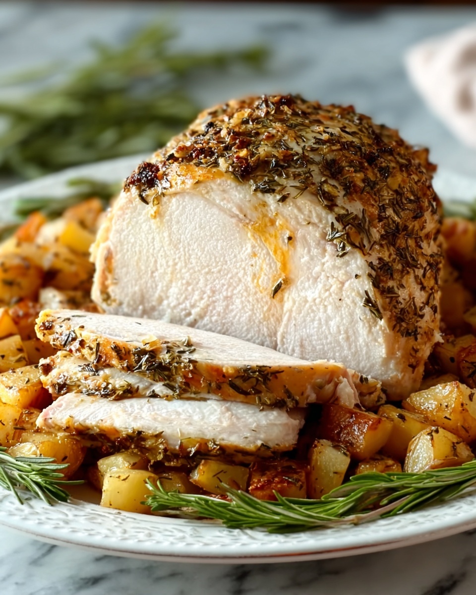 Slow Cooker Seasoned Turkey Breast with Crispy Skin Recipe - Recipe Image