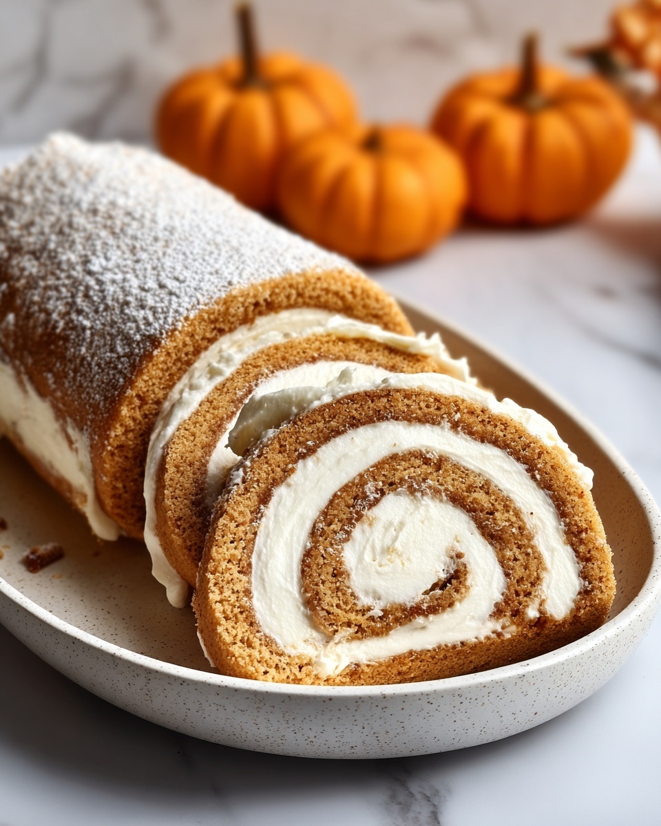 Classic Pumpkin Roll with Cream Cheese Filling Recipe - Recipe Image