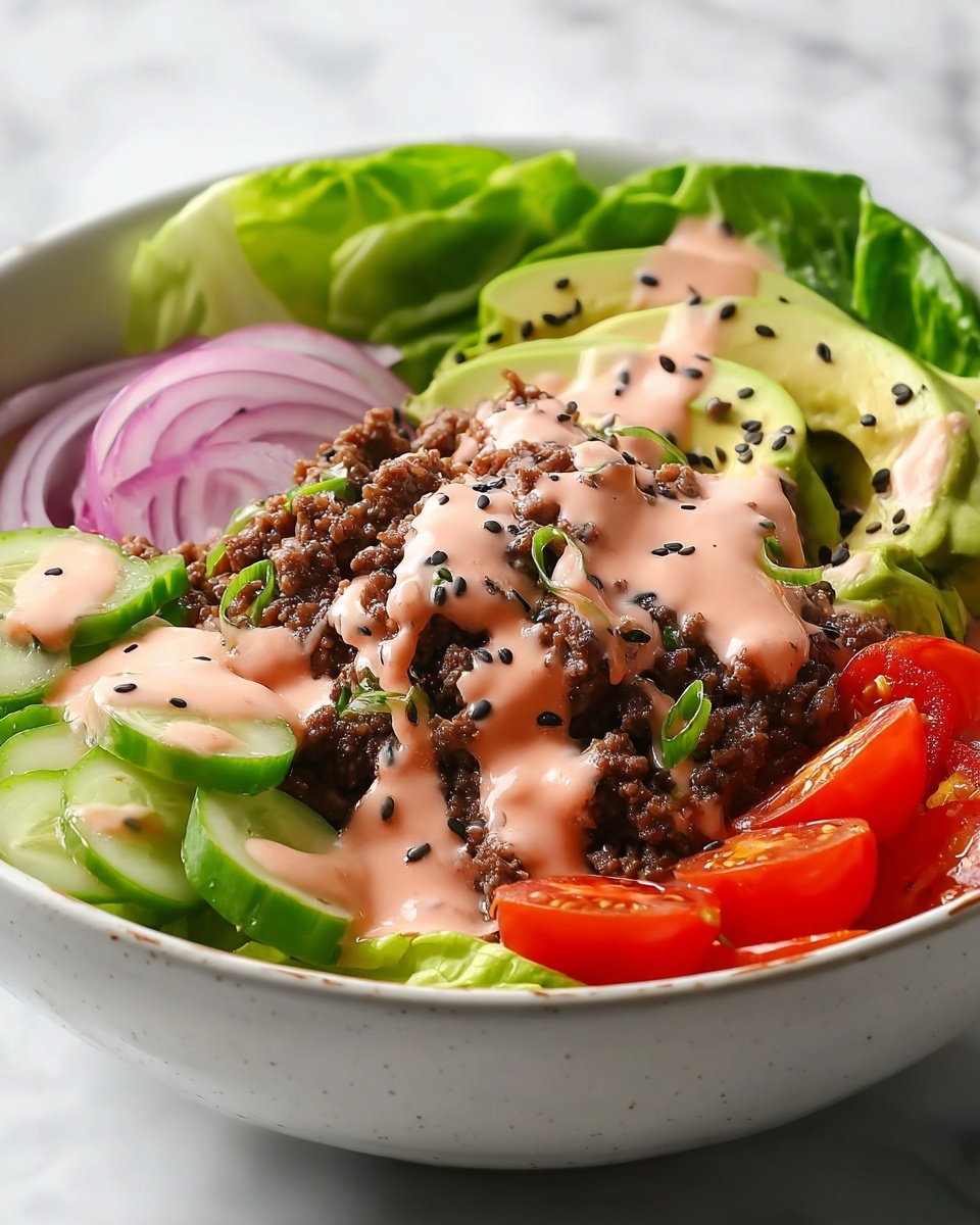 Burger in a Bowl Recipe - Recipe Image