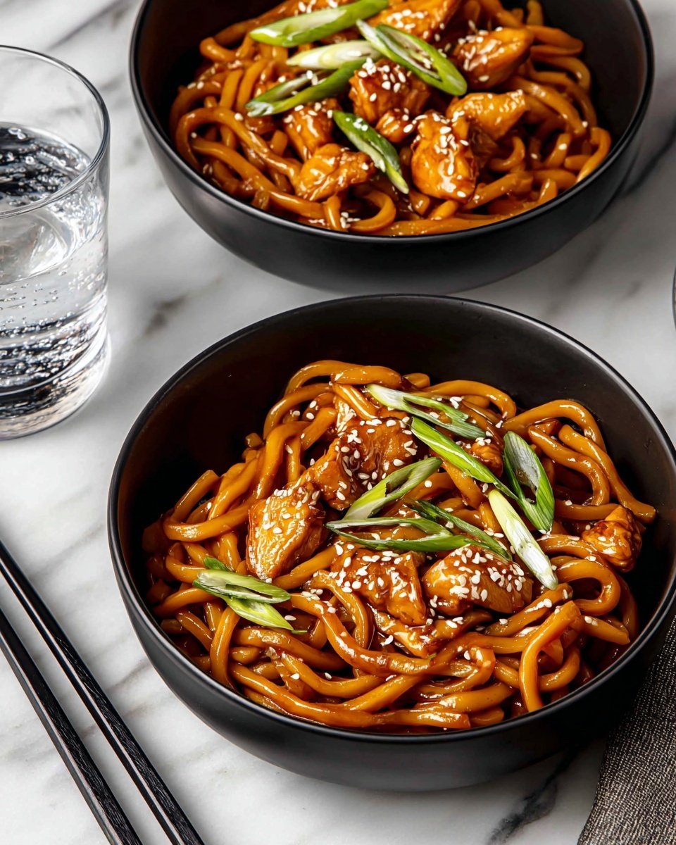 Slow Cooker Honey Garlic Chicken Noodles Recipe - Recipe Image