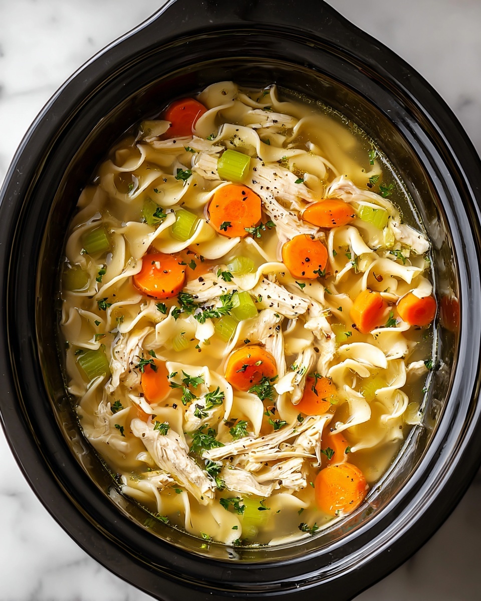 Crockpot Chicken Noodle Soup Recipe - Recipe Image