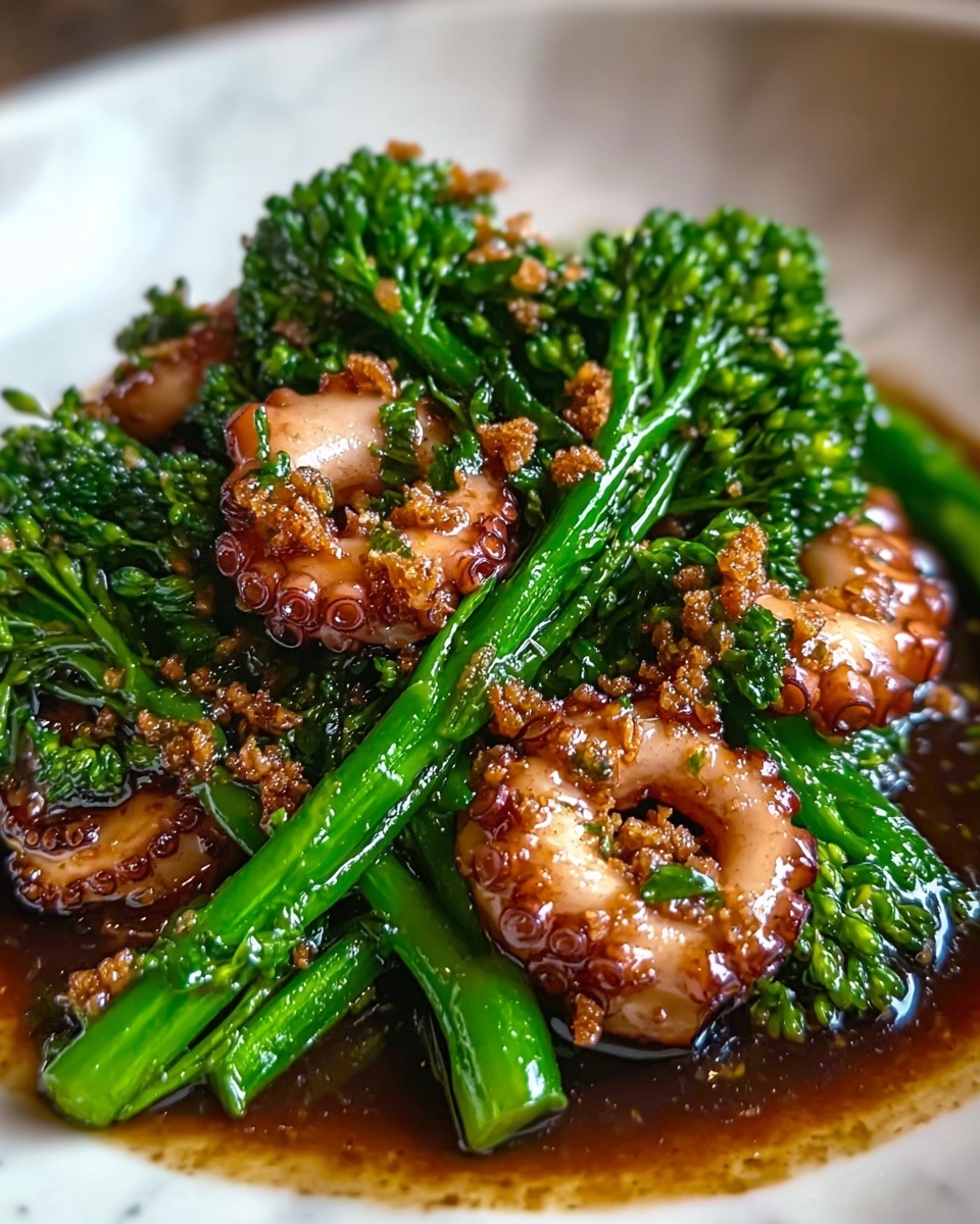 Citrus-Spiced Baby Octopus with Crunchy Broccolini Recipe - Recipe Image