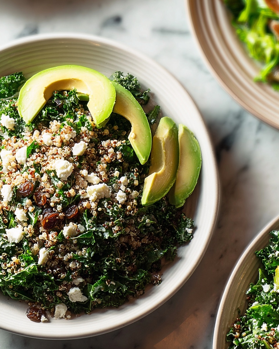 Quinoa Salad with Shredded Greens and Raisins Recipe - Recipe Image
