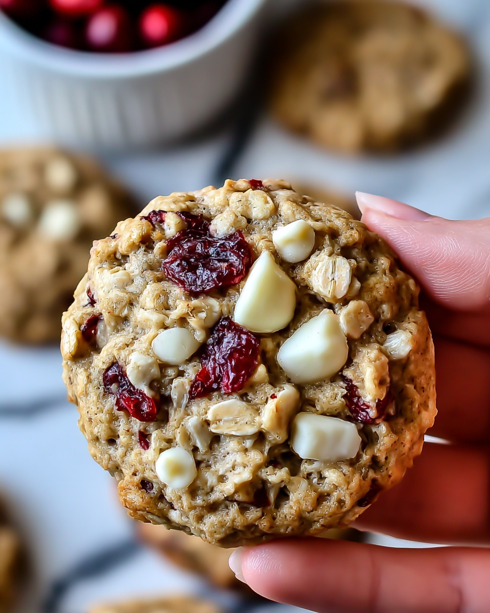 White Chocolate Oatmeal Cranberry Cookies Recipe - Recipe Image