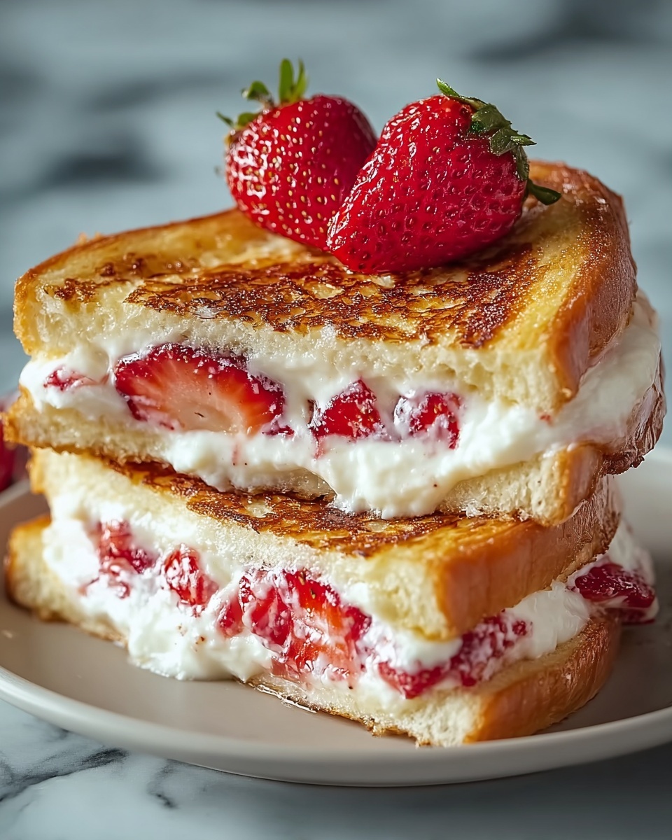 Fried Strawberry Cheesecake Sandwiches Recipe - Recipe Image
