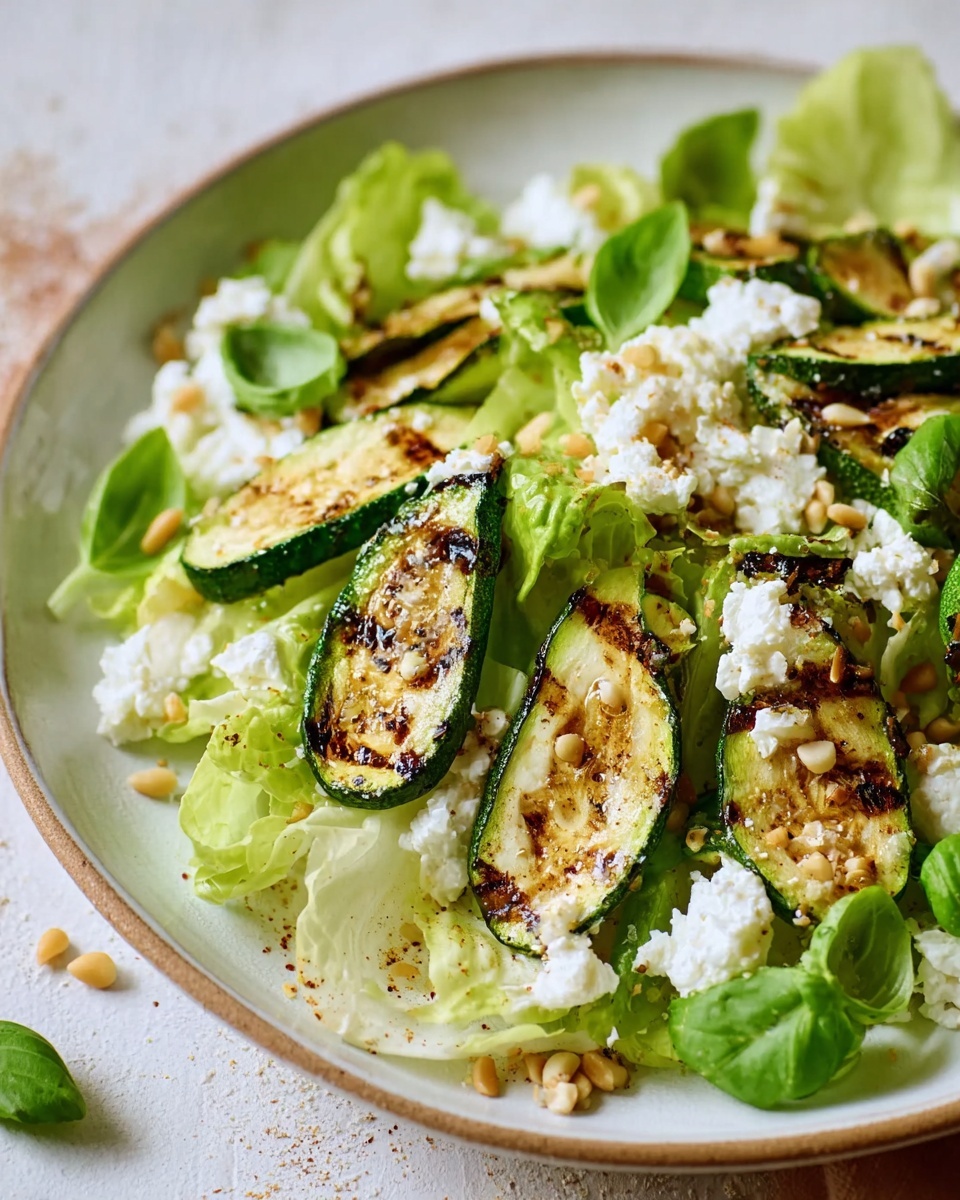 Little Gem, Griddled Courgette & Feta Shake-Up Salad Recipe - Recipe Image