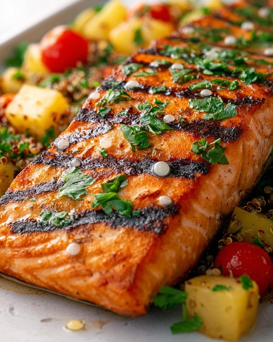 Grilled Salmon with Quinoa Salad Recipe - Recipe Image