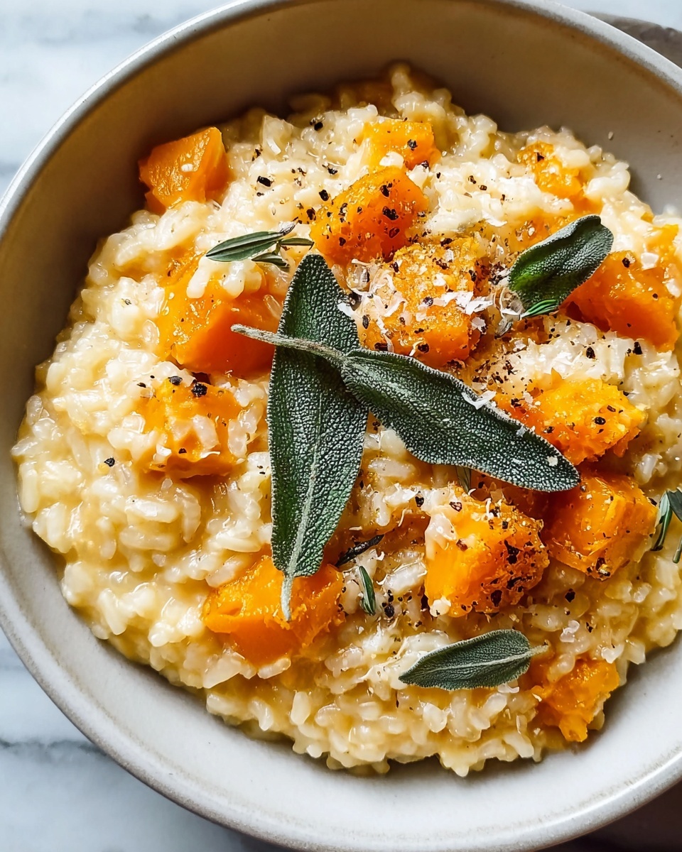 Pressure Cooker Butternut Squash Risotto With Frizzled Sage and Brown Butter Recipe - Recipe Image