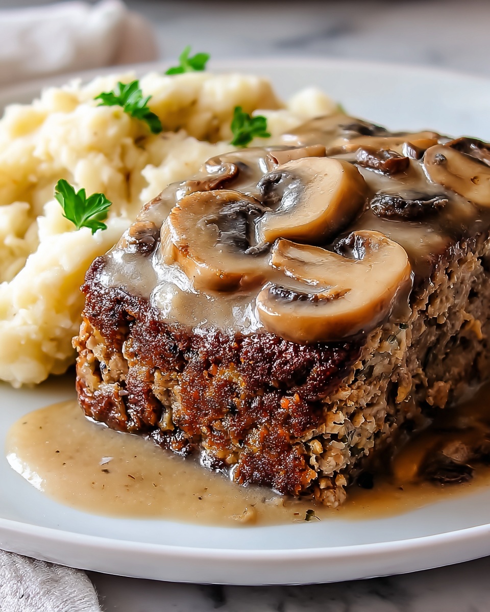 Meatloaf with Mushroom Gravy Recipe - Recipe Image