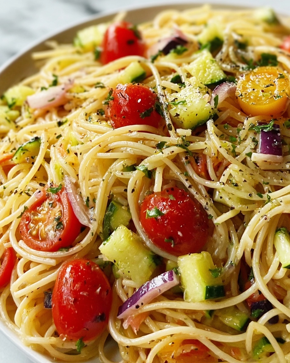 Cold Spaghetti Pasta Salad Recipe - Recipe Image