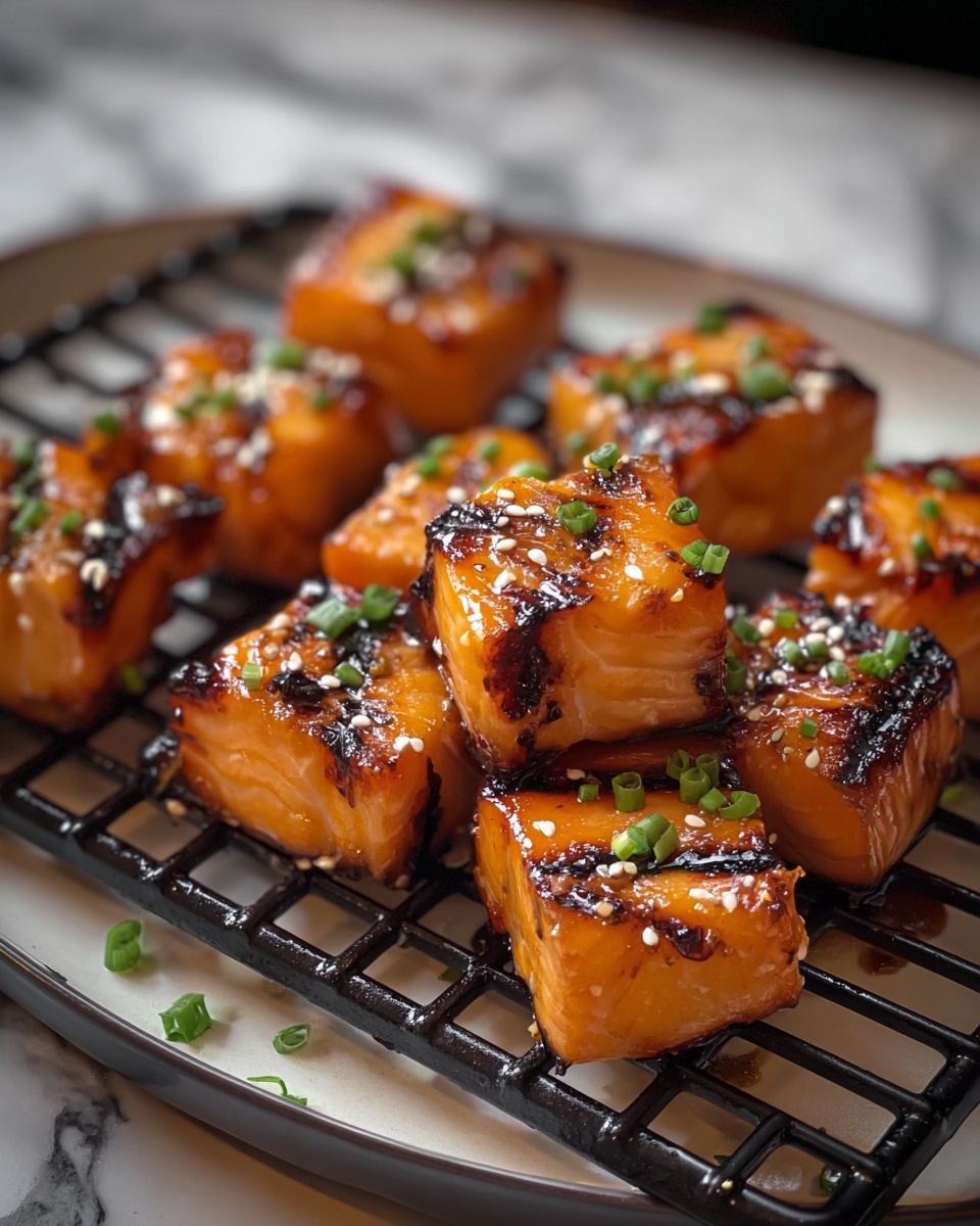 Air Fryer Honey Garlic Salmon Bites Recipe - Recipe Image