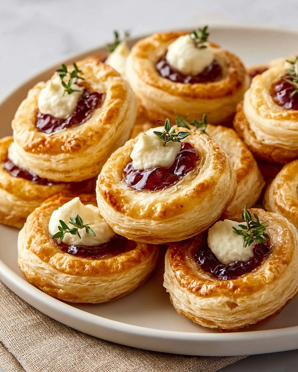 Cream Cheese and Pepper Jelly Puff Pastry Bites Recipe - Recipe Image