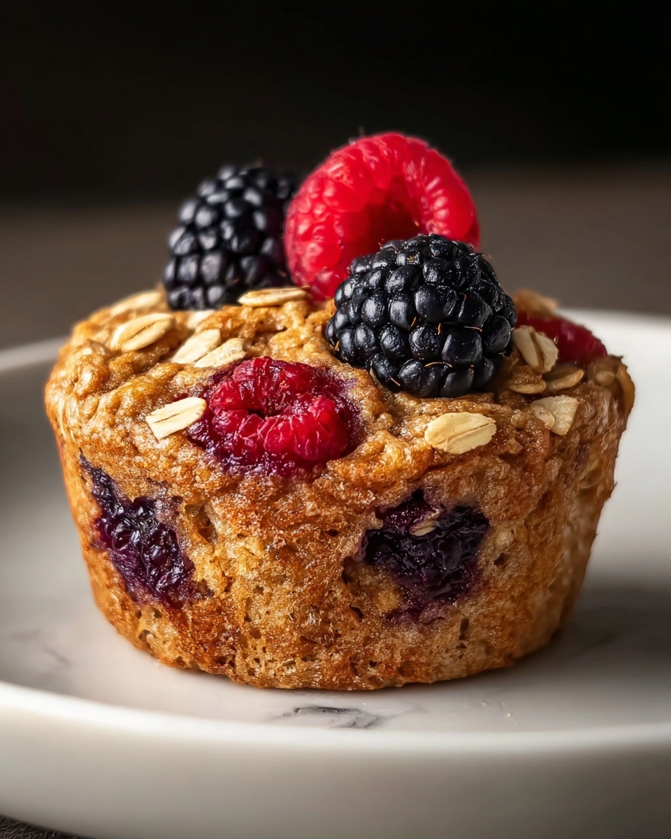 Healthy Berry Oatmeal Protein Muffins Recipe - Recipe Image