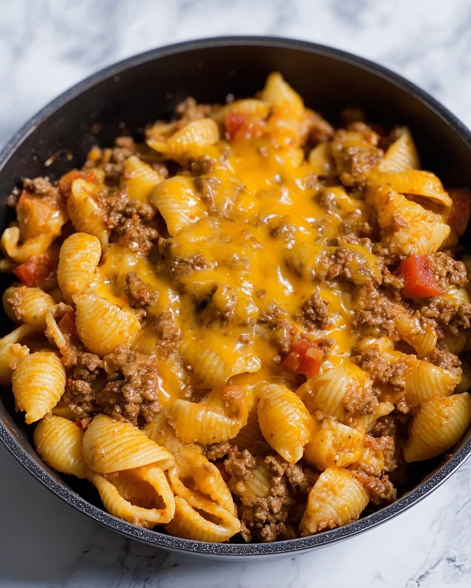 One-Pot Cheesy Taco Pasta Recipe - Recipe Image