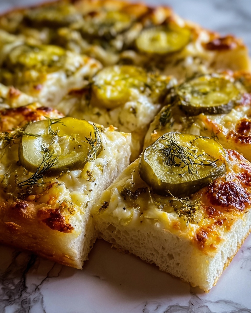 Dill Pickle Focaccia Bread Recipe - Recipe Image