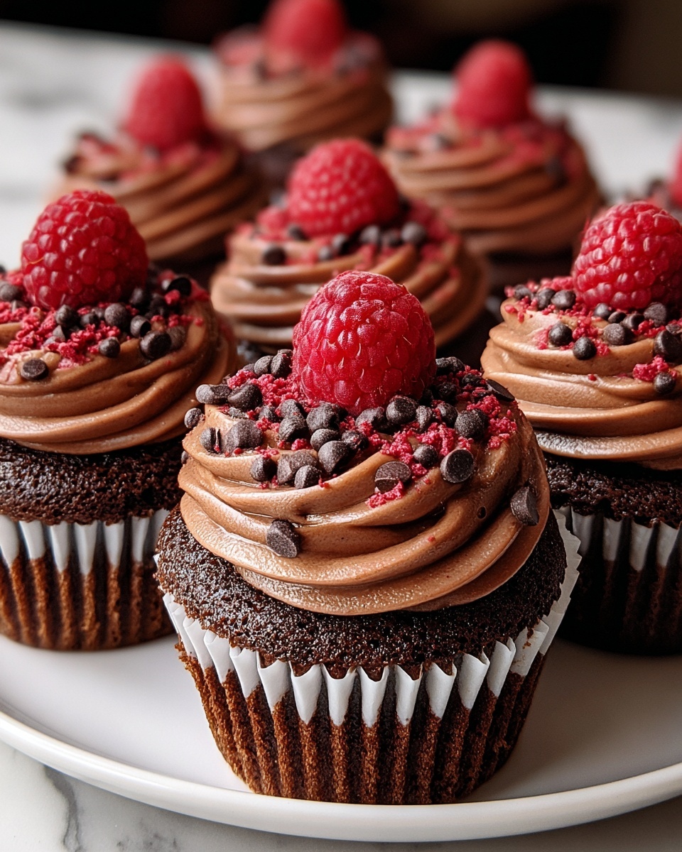 Decadent Raspberry Chocolate Lava Cupcakes Recipe - Recipe Image