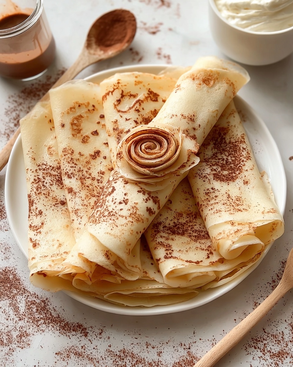 Cinnamon Roll Protein Crepes Recipe - Recipe Image