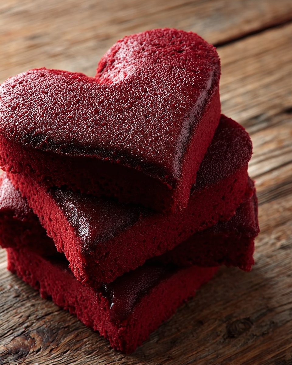 Red Velvet Brownie Hearts Recipe - Recipe Image