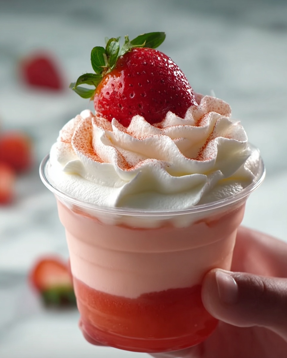 Strawberries & Cream Frappuccino Recipe - Recipe Image
