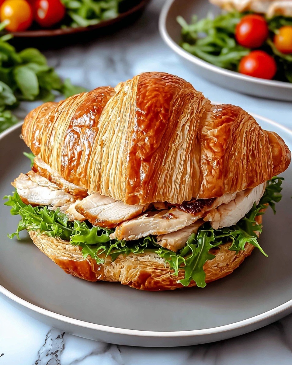 Chicken Caesar Croissant Sandwich Recipe - Recipe Image