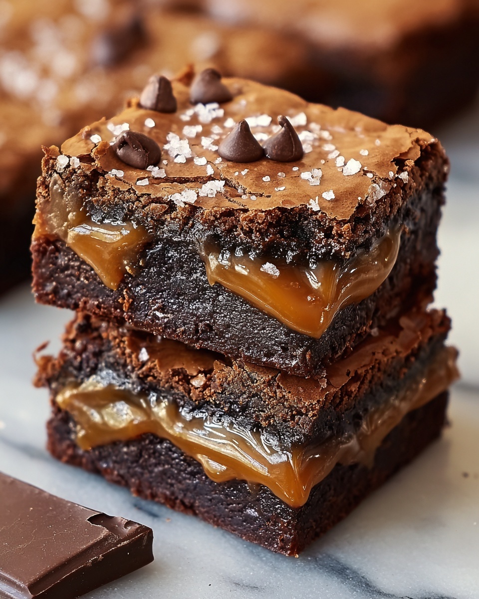 Caramel Chocolate Chunk Brownies Recipe - Recipe Image