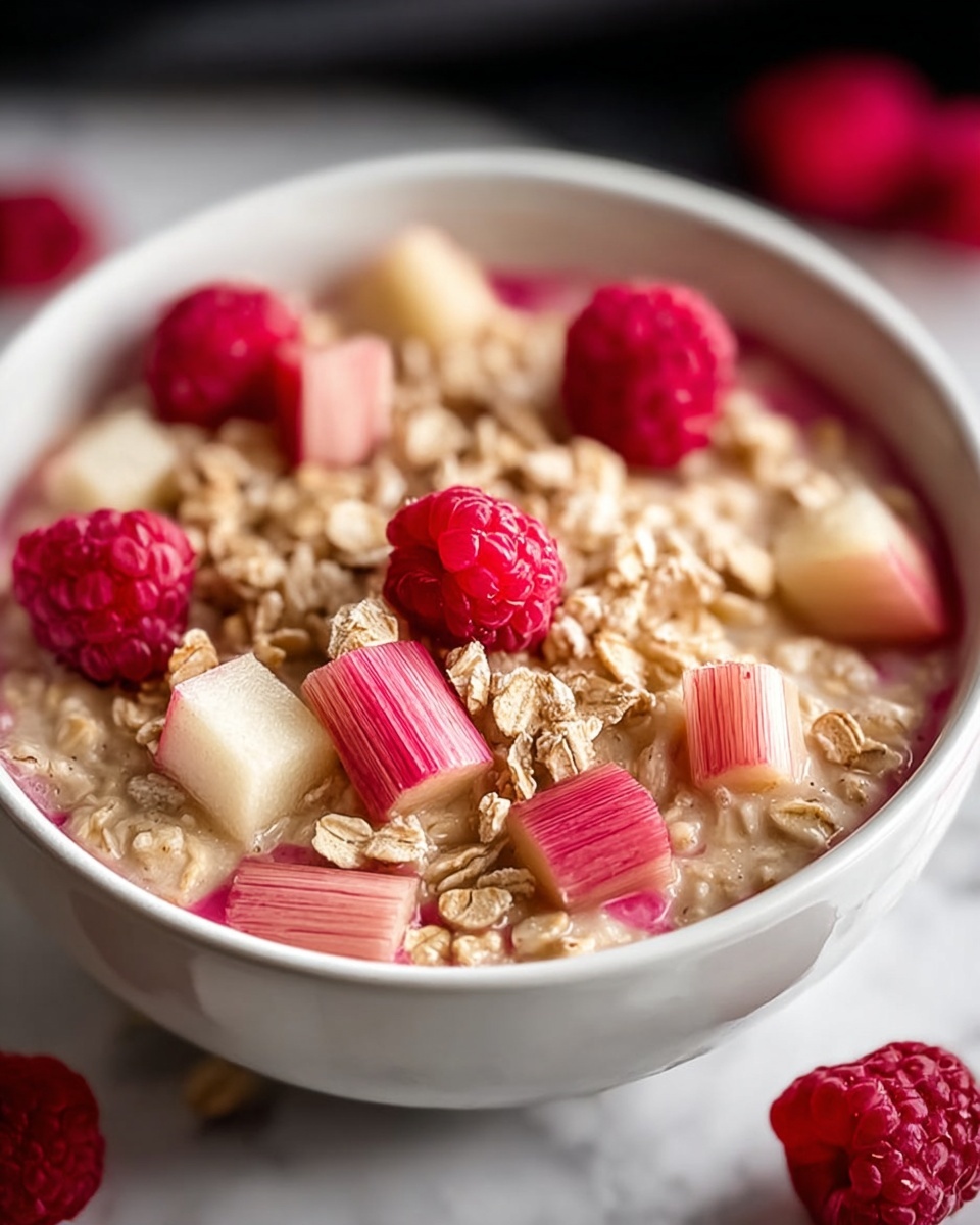 Sweet Maple Rhubarb Oatmeal Recipe - Recipe Image