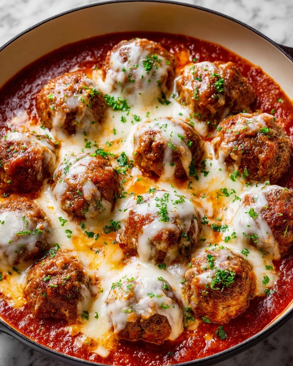 Meatballs Parmesan Casserole Recipe - Recipe Image