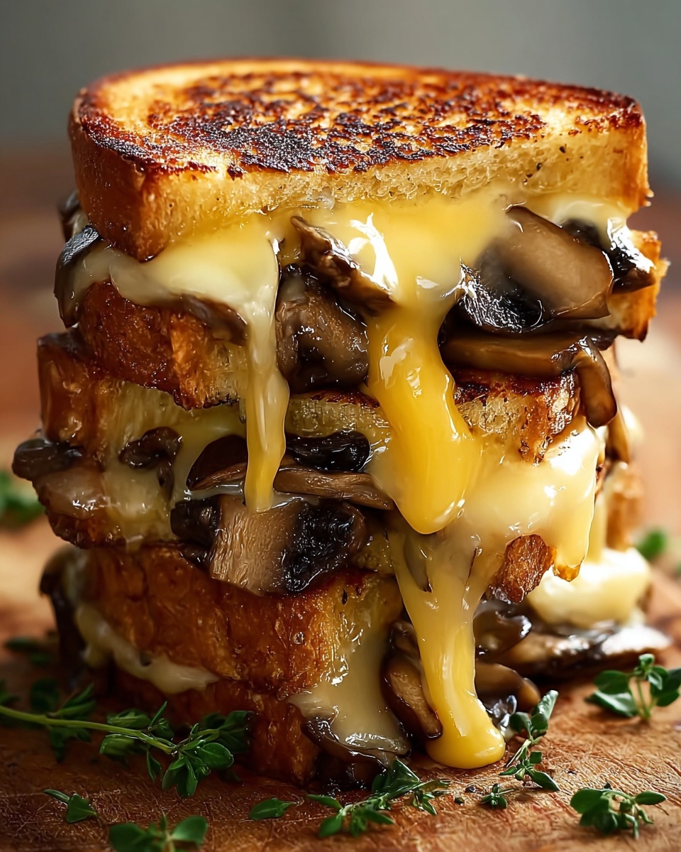 Grilled Cheese with Gouda, Roasted Mushrooms, and Onions Recipe - Recipe Image