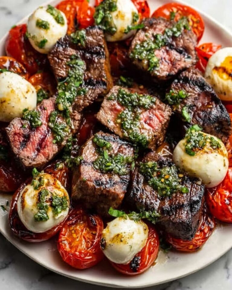 Grilled Balsamic Flank Steak Caprese Recipe