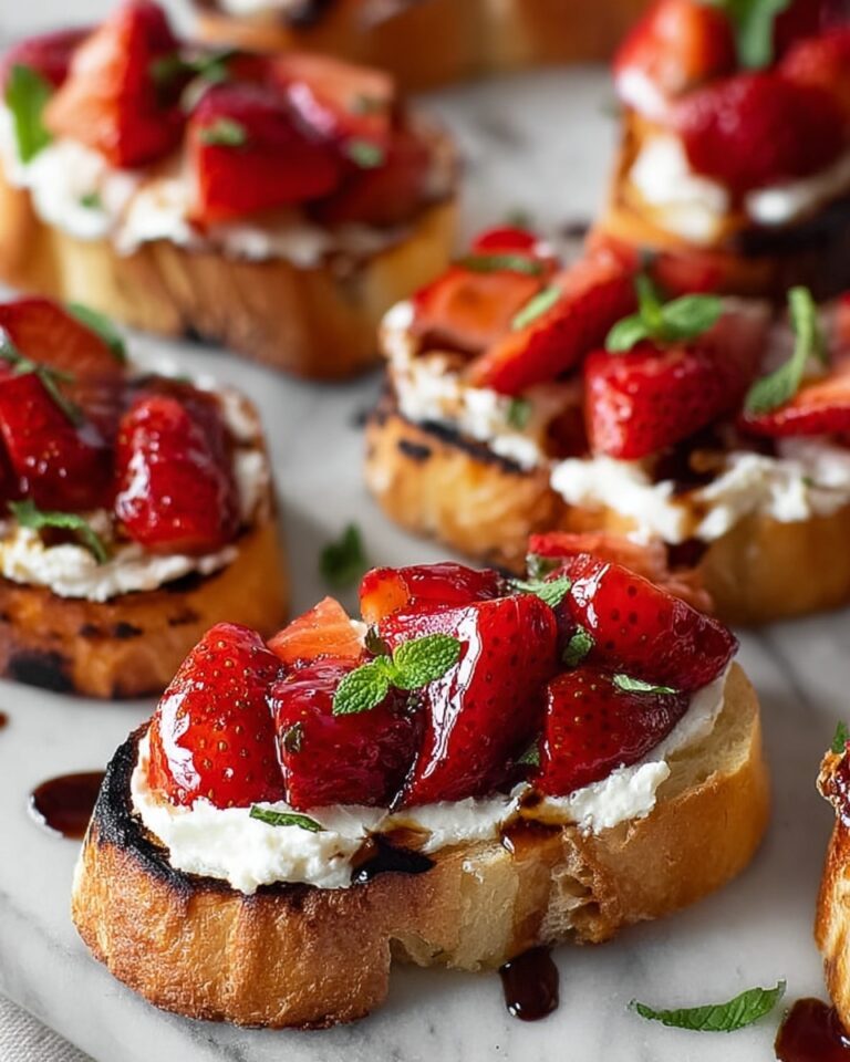Balsamic Strawberries Crostini with Ricotta Recipe