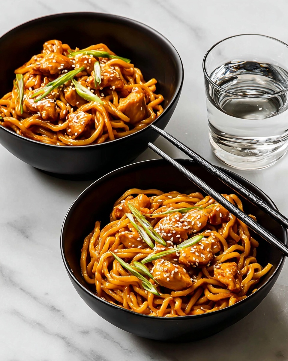 Slow Cooker Honey Garlic Chicken Noodles Recipe - Recipe Image