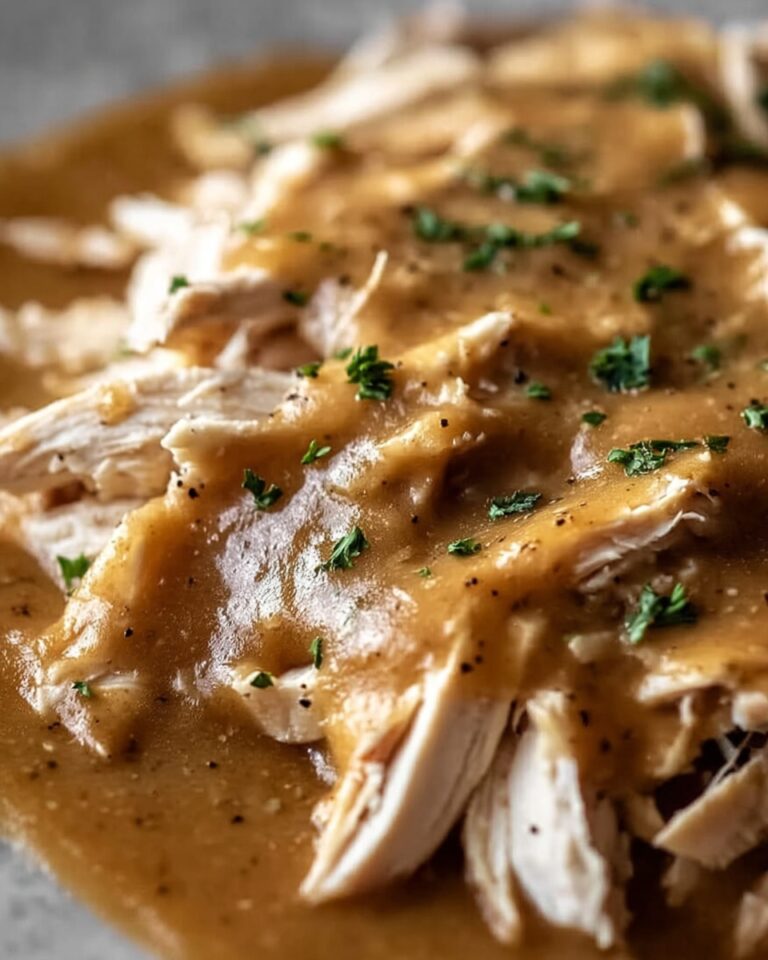 Shredded Chicken Gravy on Mashed Potatoes Recipe