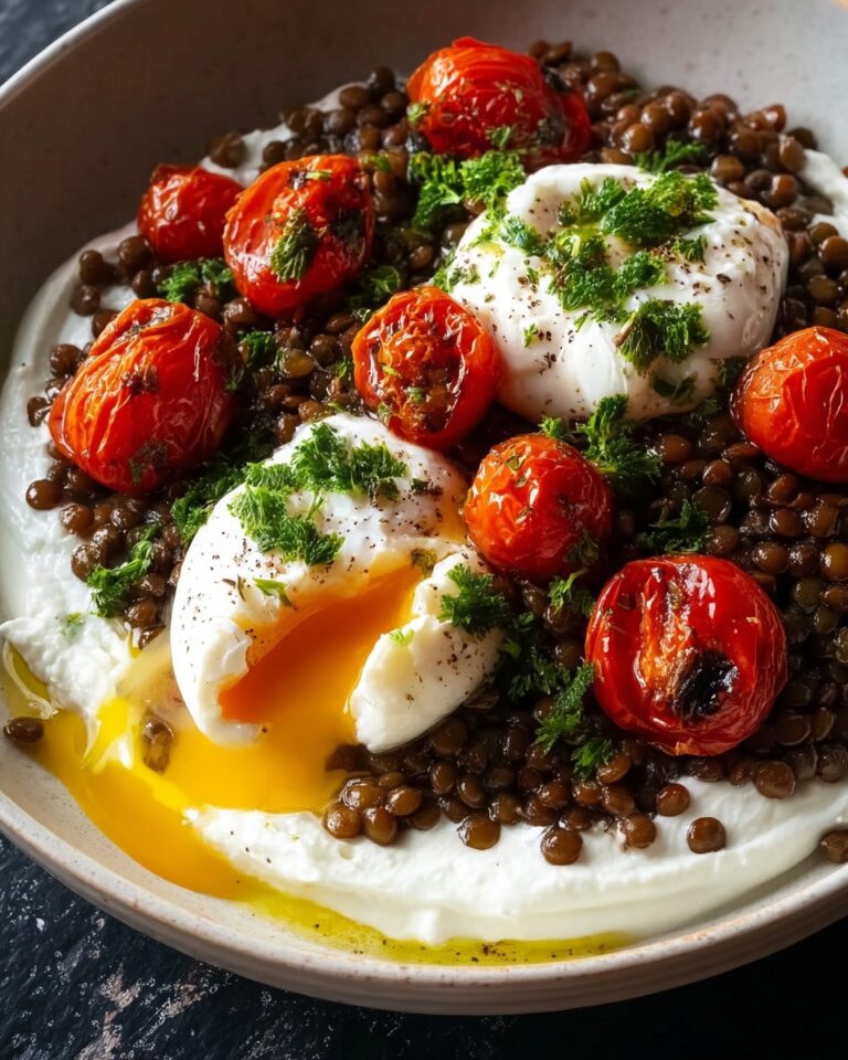 Mediterranean Braised Lentils with Poached Egg Recipe