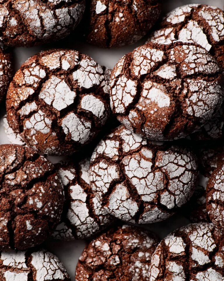 Double Chocolate Crinkle Cookies Recipe