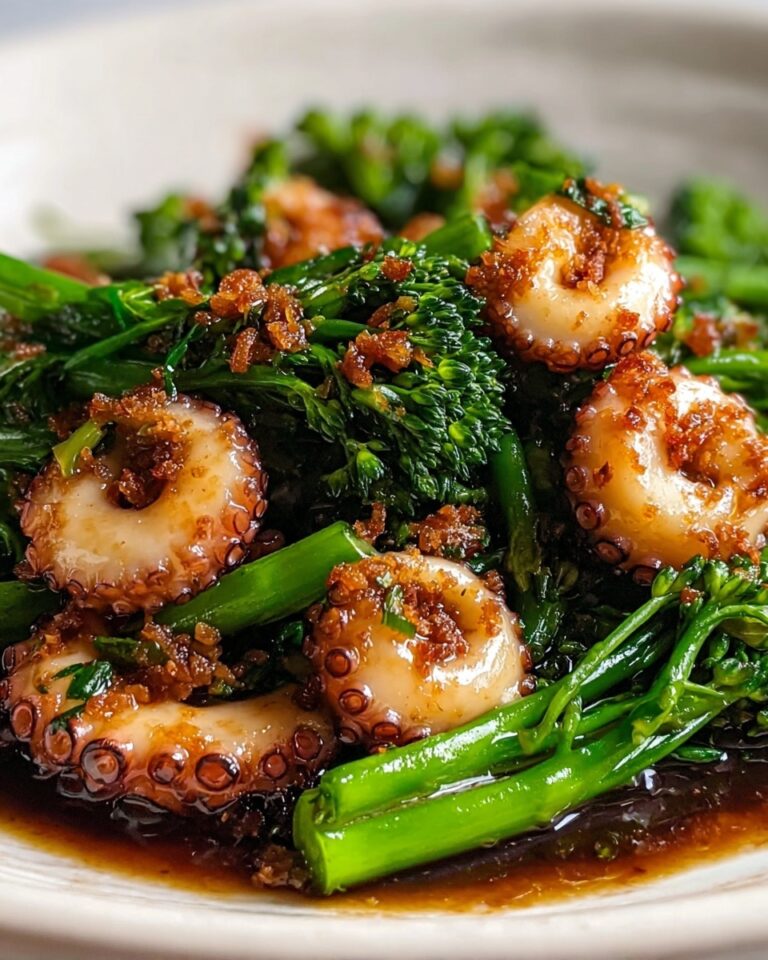Citrus-Spiced Baby Octopus with Crunchy Broccolini Recipe