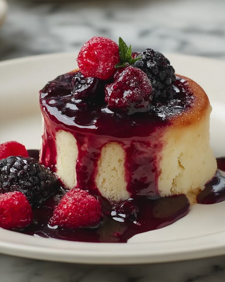 Vanilla Cake with Bumbleberry Sauce Recipe